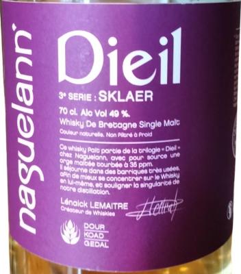 Naguelann 2020 Dieil 3e serie : Sklaer Ex-Islay 49% 700ml