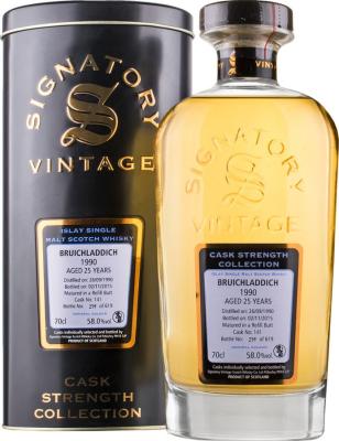 Bruichladdich 1990 SV Cask Strength Collection 25yo Refill Butt #141 58% 700ml