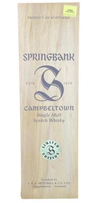 Springbank 25yo Millenium Bottling Limited Edition oak 46% 750ml