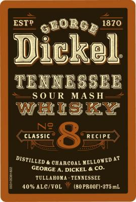 George Dickel No. 8 American Oak 40% 375ml