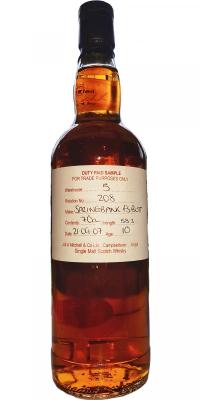 Springbank 2007 Duty Paid Sample For Trade Purposes Only Fresh Sherry Butt Rotation 208 58.3% 700ml
