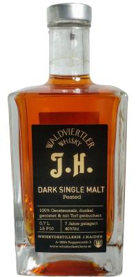 Waldviertler Whisky J.H. Dark Single Malt Peated Austrian Oak Cask 46% 700ml