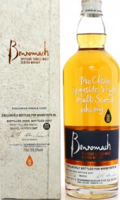 Benromach 2008 Exclusive Single Cask First Fill Bourbon Barrel #347 59.5% 700ml