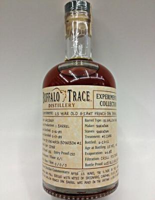 Buffalo Trace 1989 Experimental Collection Giant French Oak 135 Gallon French Oak 45% 375ml