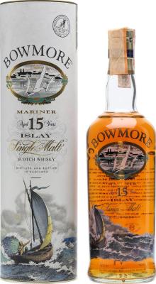 Bowmore Mariner Glass printed label with gulls and ship 43% 700ml