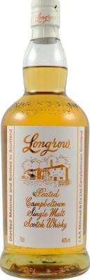 Longrow Peated Campbeltown Single Malt Scotch Whisky Bourbon and Sherry 46% 700ml