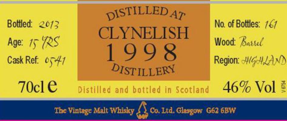 Clynelish 1998 VM The Cooper's Choice Barrel 0541 46% 700ml