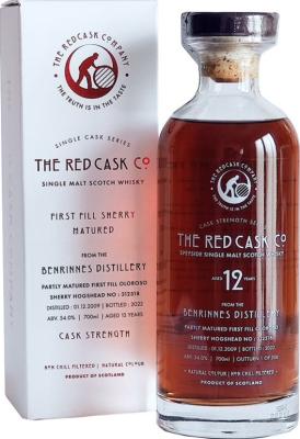 Benrinnes 2009 GWhL The Red Cask Co 1st Fill Oloroso Sherry HHD Partly Matured 54% 700ml