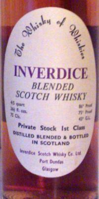 Inverdice Blended Scotch Whisky 43% 750ml