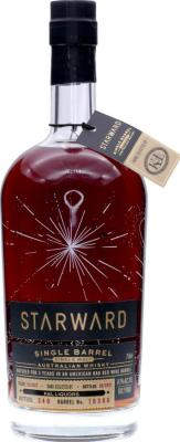 Starward 2017 Single Barrel Barossa Red Wine Brque Charred Am. Barrel K&L Wine Merchants 54.1% 750ml