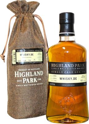 Highland Park 2006 Single Cask Series 12yo Refill Puncheon #774 Whisky.de exklusiv 64.6% 700ml