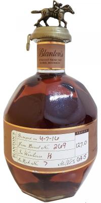 Blanton's Straight from the Barrel #4 Charred American White Oak Barrel 269 63.5% 700ml