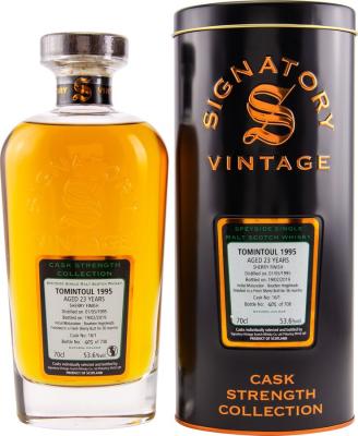 Tomintoul 1995 SV Cask Strength Collection 16/1 53.6% 700ml