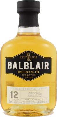 Balblair 12yo American oak ex-bourbon & double fired Am.oak 46% 700ml