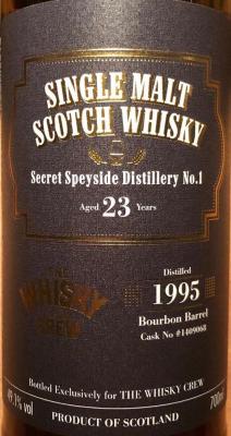 Secret Speyside Distillery 1995 UD Bourbon Barrel #1409068 The Whisky Crew 49.1% 700ml