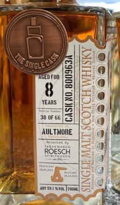 Aultmore 2012 TSCL finished 2nd Fill Sherry Octave 800963A Tabakwaren Roesch Wurzburg seit 1892 59.1% 700ml