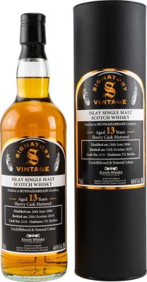 Bunnahabhain 2006 SV Unchillfiltered & Natural Colour Sherry Cask #2131 Kirsch Whisky 46% 700ml