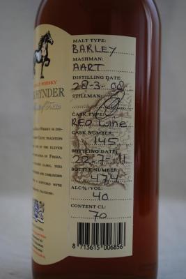 Frysk Hynder 2008 Red Wine Cask #145 40% 700ml