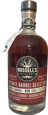 Russell's Reserve 2009 Single Barrel Private Barrel Selection New Charred White Oak 19-0313 55% 750ml