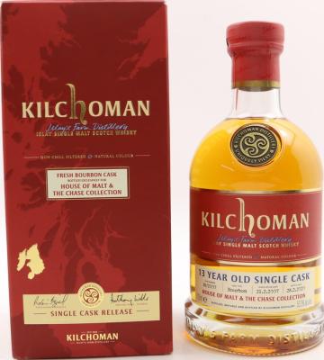 Kilchoman 2007 Single Cask Release Bourbon 38/2007 House of Malt & The Chase Collection 53.3% 700ml