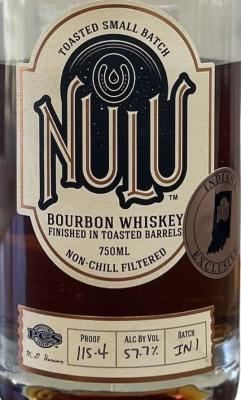 Nulu 4yo Toasted Small Batch Finished in Toasted Barrel Indiana Exclusive 57.7% 750ml