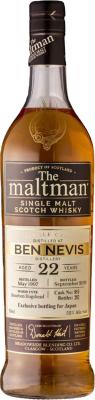 Ben Nevis 1997 MBl The Maltman Bourbon Hogshead #853 Japan 52% 700ml