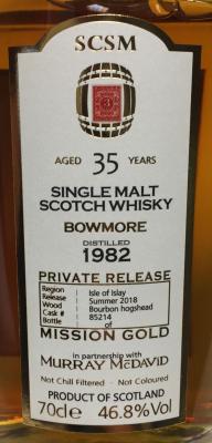 Bowmore 1982 MM 46.8% 700ml
