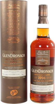 Glendronach 1994 Single Cask Pedro Ximenez Sherry Puncheon #1377 57% 750ml