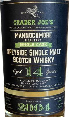 Mannochmore 2004 AMC Ex Bourbon Trader Joe's 55.1% 750ml