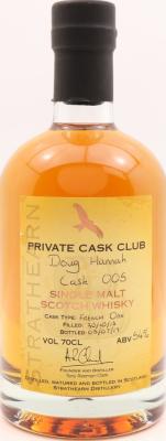 Strathearn 2013 Private Cask Club French Oak #005 Doug Hannah 54% 700ml