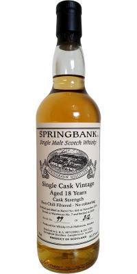 Springbank 2000 Private Bottling Barrel #668 Whisky Club Maltsexan Sweden 50.3% 700ml