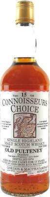 Old Pulteney 1974 GM Connoisseurs Choice Oak Casks Imported by John Gross & Co. Baltimore 40% 750ml