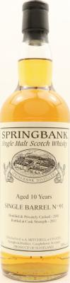 Springbank 2001 Private Bottling 10yo Barrel #91 59% 700ml