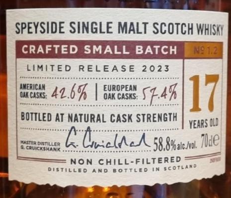 Aberlour 17yo Crafted Small Batch no. 1.2 58.8% 700ml