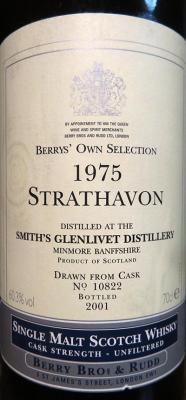 Glenlivet 1975 BR Strathavon 10822 60.3% 700ml