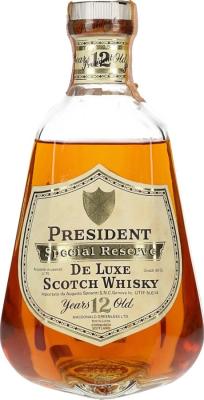 President 12yo Special Reserve De Luxe Scotch Whisky 40% 750ml