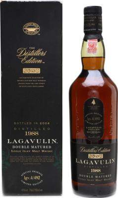 Lagavulin 1988 The Distillers Edition 43% 700ml