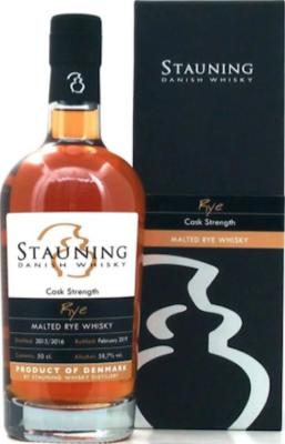 Stauning 2015 2016 Rye Cask Strength Virgin American Oak 58.7% 500ml