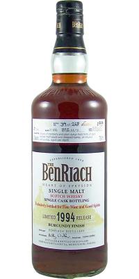 BenRiach 1994 Single Cask Bottling Burgundy Hogshead #1265 Fine Wine and Good Spirits 53.3% 750ml