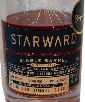 Starward 2017 The Barossa Valley French Oak Red Wine Barrel Binny's 56.1% 750ml