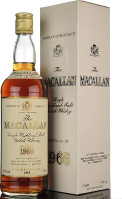 Macallan 1966 Single Highland Malt Scotch Whisky Sherry Wood 43% 750ml