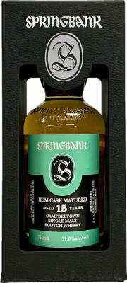 Springbank 15yo Rum Cask 51% 750ml