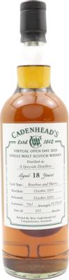 A Speyside Distillery 2001 CA Virtual Open Day 2020 Bourbon and Sherry 52.3% 700ml