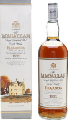 Macallan 1991 Elegancia Fino and Oloroso Sherry Casks 40% 1000ml