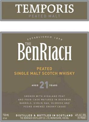 BenRiach 21yo 46% 750ml