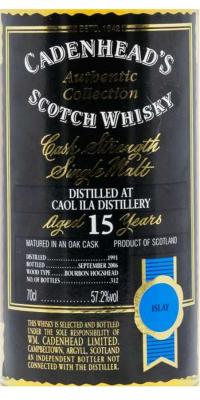 Caol Ila 1991 CA Authentic Collection Oak Cask 57.2% 700ml