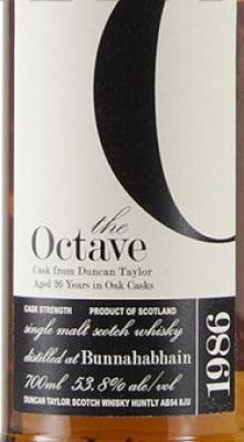 Bunnahabhain 1986 DT The Octave 26yo Oak Cask #382915 53.8% 700ml