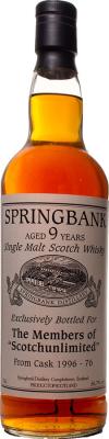 Springbank 1996 Private Bottling Members of Scotchunlimited Sherry 56.7% 700ml