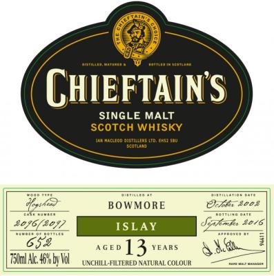 Bowmore 2002 IM 2096/2097 46% 750ml