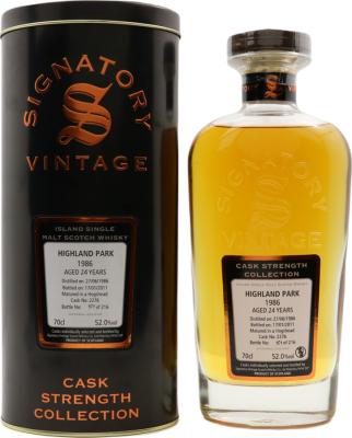 Highland Park 1986 SV Cask Strength Collection #2276 52% 700ml